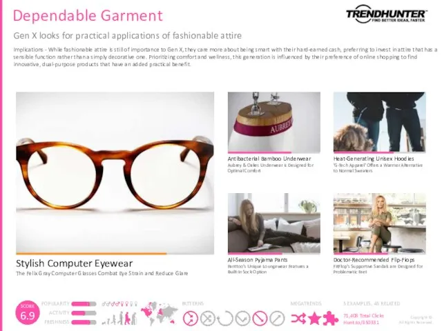 Dependable Garment Gen X looks for practical applications of fashionable attire