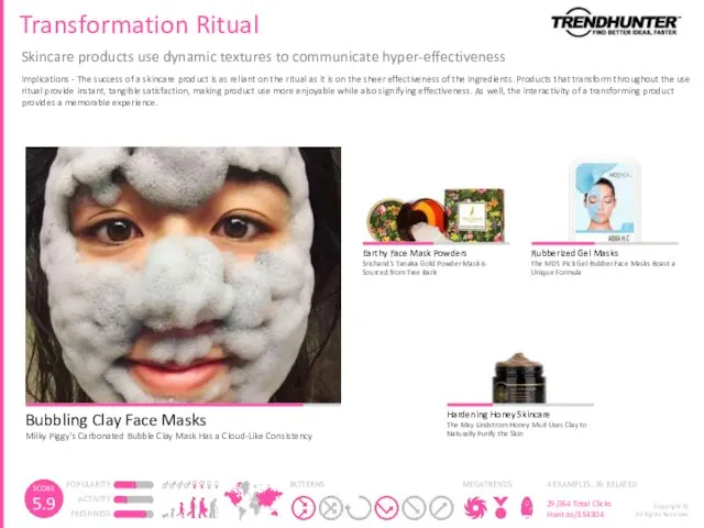 Transformation Ritual Skincare products use dynamic textures to communicate hyper-effectiveness Implications