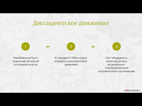 Неизбежным было появление активной оппозиции власти В середине 1960-х годов возникло