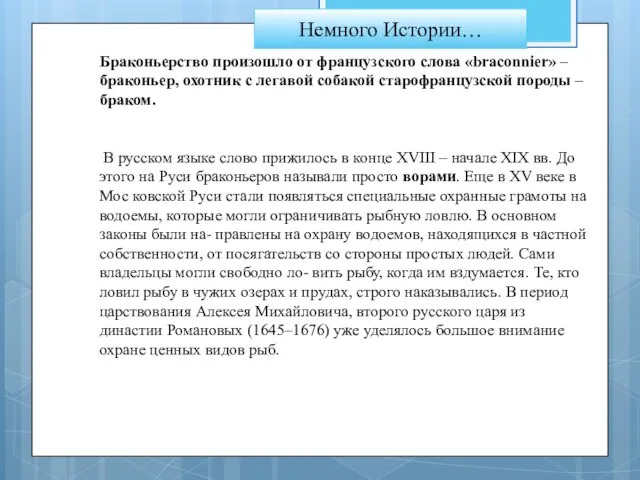 Браконьерство произошло от французского слова «braconnier» – браконьер, охотник с легавой