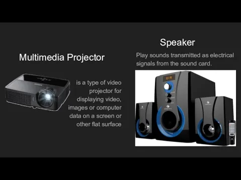 is a type of video projector for displaying video, images or