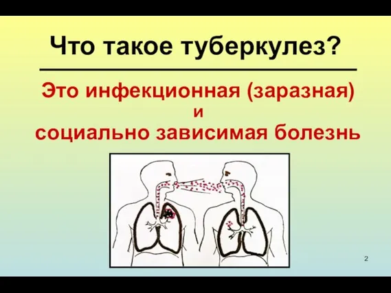 Что такое туберкулез? Это инфекционная (заразная) и социально зависимая болезнь