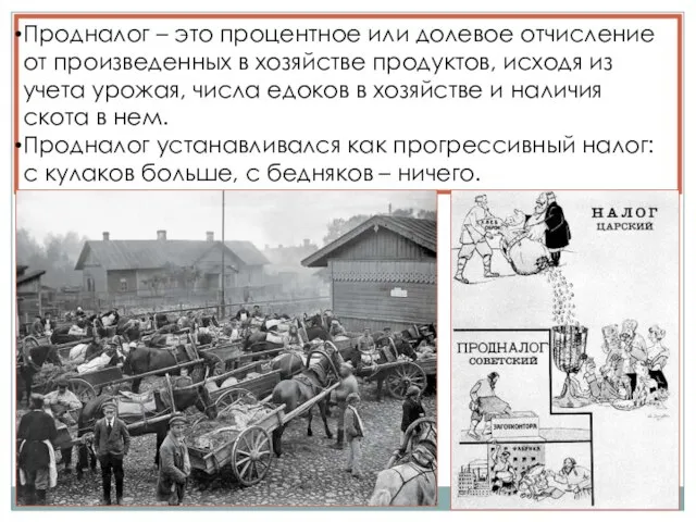 Продналог – это процентное или долевое отчисление от произведенных в хозяйстве