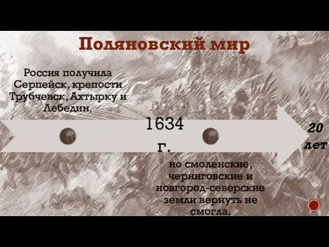 Поляновский мир 1634 г. 20 лет