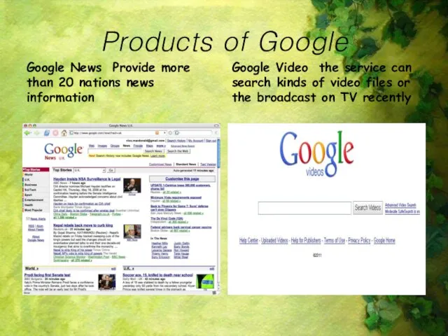 Products of Google Google News Provide more than 20 nations news