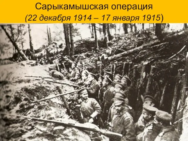 Сарыкамышская операция (22 декабря 1914 – 17 января 1915)