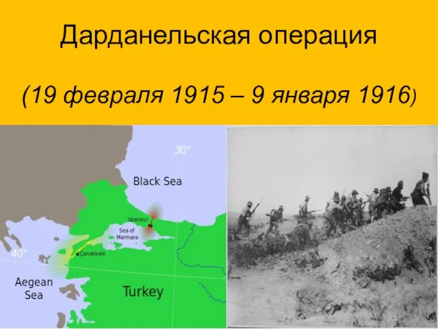 Дарданельская операция (19 февраля 1915 – 9 января 1916)