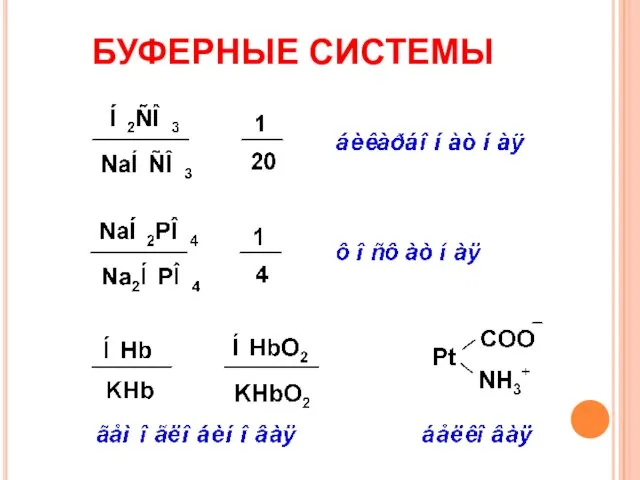 БУФЕРНЫЕ СИСТЕМЫ