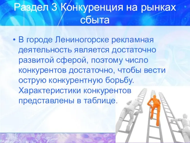 Раздел 3 Конкуренция на рынках сбыта В городе Лениногорске рекламная деятельность