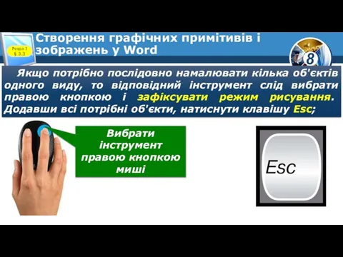 Створення графічних примітивів і зображень у Word Розділ 3 § 3.3