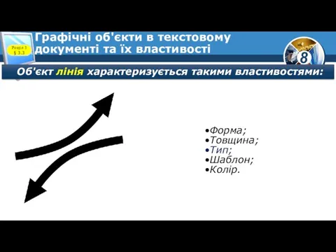 Графічні об'єкти в текстовому документі та їх властивості Розділ 3 §