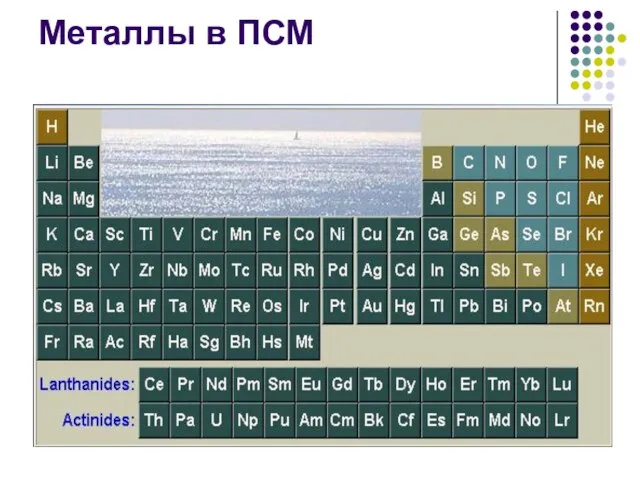 Металлы в ПСМ