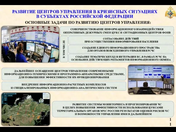 РАЗВИТИЕ ЦЕНТРОВ УПРАВЛЕНИЯ В КРИЗИСНЫХ СИТУАЦИЯХ В СУБЪЕКТАХ РОССИЙСКОЙ ФЕДЕРАЦИИ ОСНОВНЫЕ