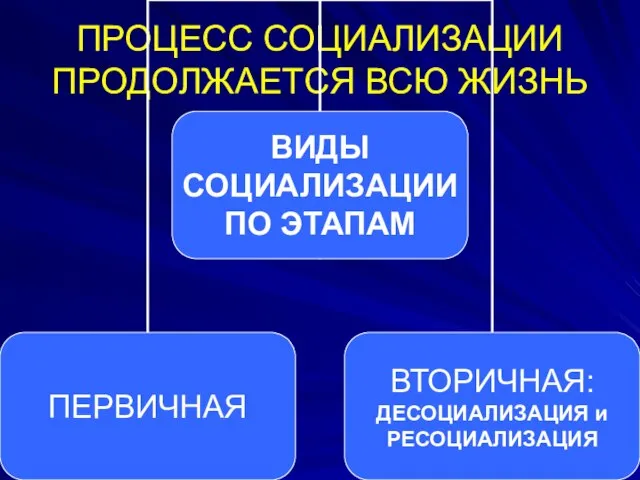 ПРОЦЕСС СОЦИАЛИЗАЦИИ ПРОДОЛЖАЕТСЯ ВСЮ ЖИЗНЬ