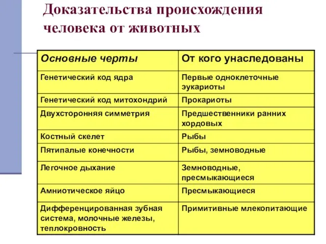 Доказательства происхождения человека от животных