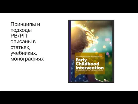 Принципы и подходы РВ/РП описаны в статьях, учебниках, монографиях