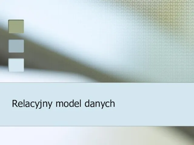 Relacyjny model danych