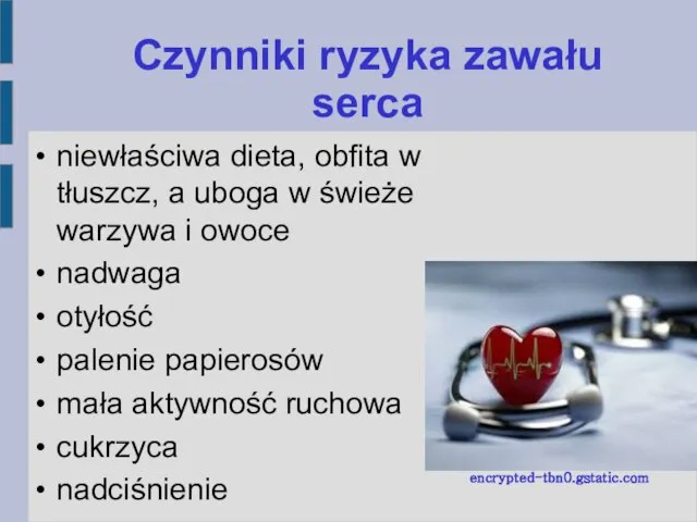 Czynniki ryzyka zawału serca niewłaściwa dieta, obfita w tłuszcz, a uboga