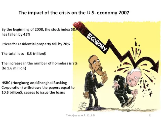 The impact of the crisis on the U.S. economy 2007 By