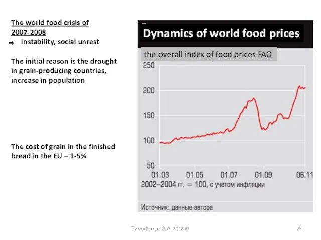 The world food crisis of 2007-2008 instability, social unrest The initial