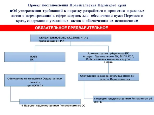 Проект постановления Правительства Пермского края «Об утверждении требований к порядку разработки