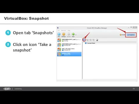 VirtualBox: Snapshot