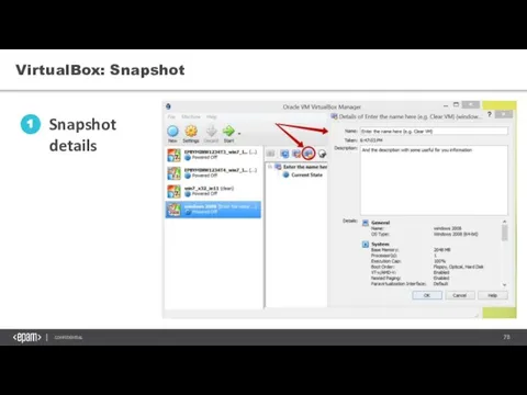 VirtualBox: Snapshot