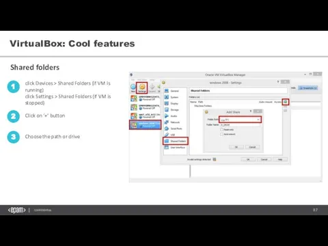 VirtualBox: Cool features Shared folders