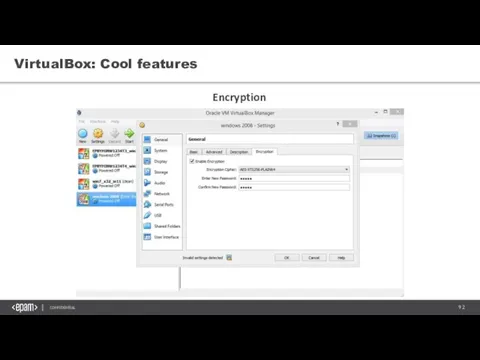 VirtualBox: Cool features Encryption