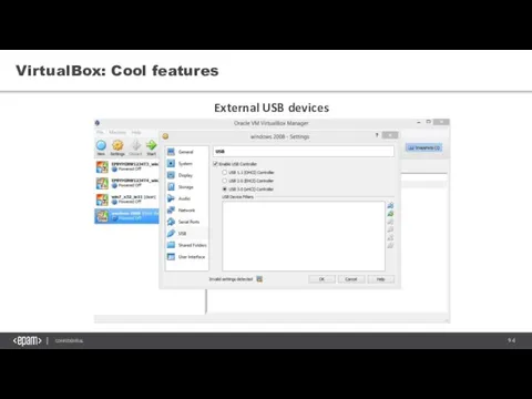 VirtualBox: Cool features External USB devices