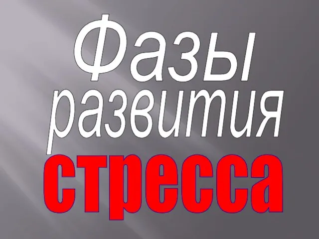 Фазы развития стресса