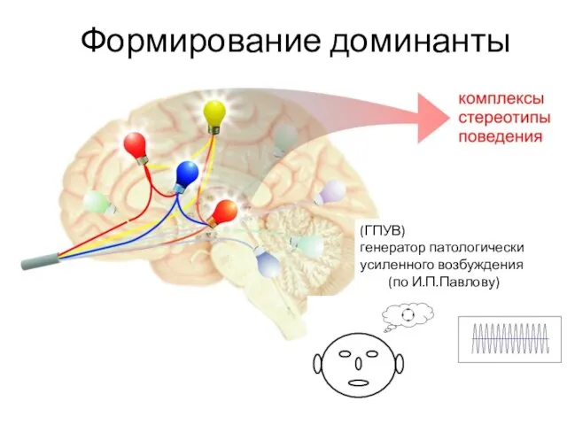 Формирование доминанты (ГПУВ) генератор патологически усиленного возбуждения (по И.П.Павлову)