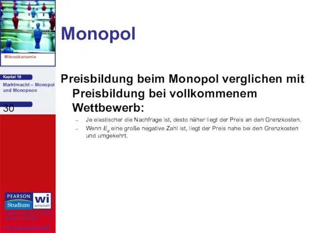 Monopol Preisbildung beim Monopol verglichen mit Preisbildung bei vollkommenem Wettbewerb: Je