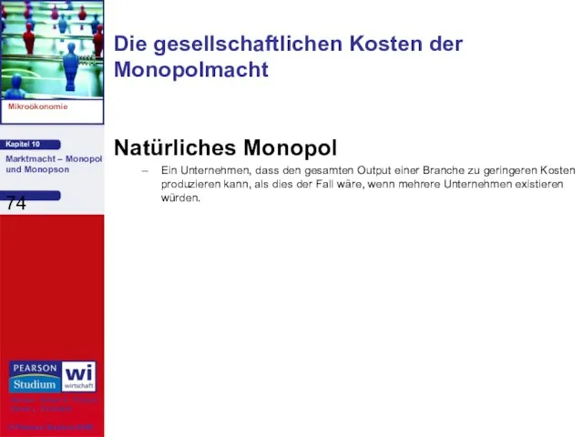 Natürliches Monopol Ein Unternehmen, dass den gesamten Output einer Branche zu