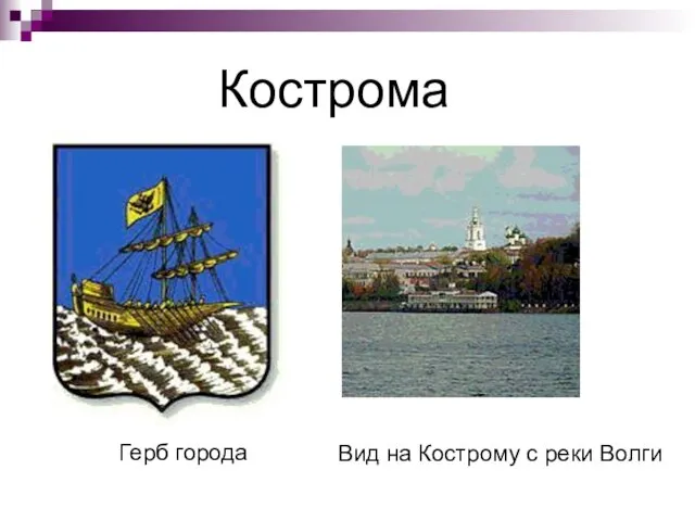 Кострома Герб города Вид на Кострому с реки Волги