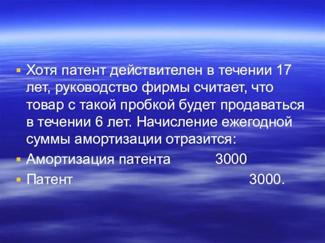 Хотя патент действителен в течении 17 лет, руководство фирмы считает, что