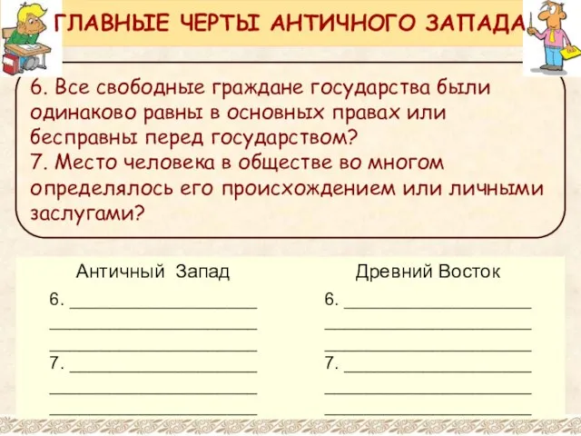 6. Все свободные граждане государства были одинаково равны в основных правах