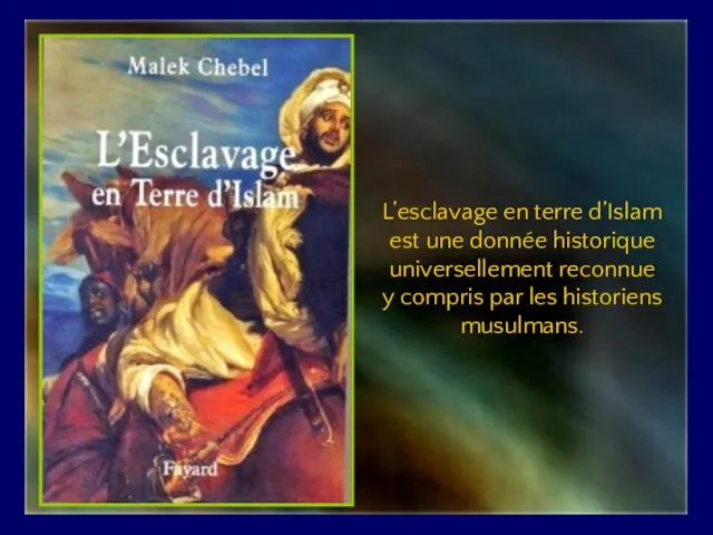 L’esclavage en terre d’Islam est une donnée historique universellement reconnue y compris par les historiens musulmans.