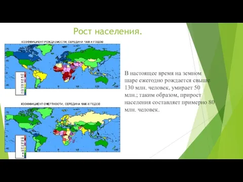 В настоящее время на земном шаре ежегодно рождается свыше 130 млн.