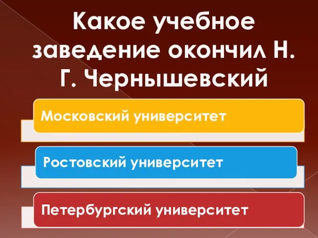 Какое учебное заведение окончил Н.Г. Чернышевский