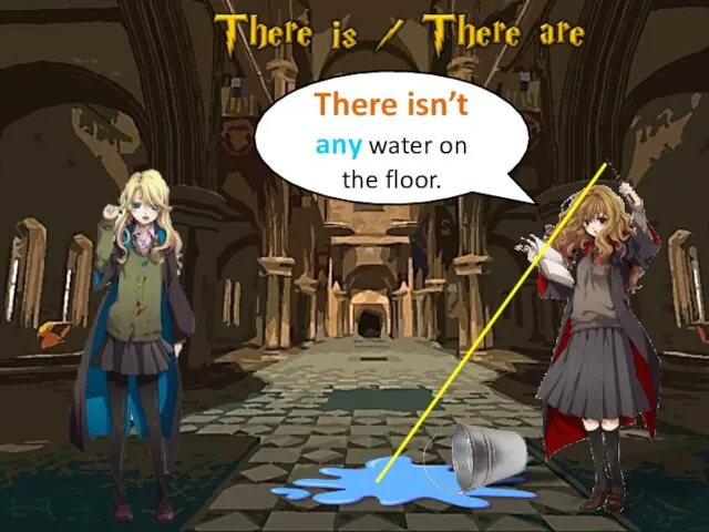 There isn’t any water on the floor.