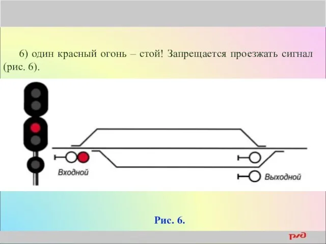 НГА 6) один красный огонь – стой! Запрещается проезжать сигнал (рис. 6). Рис. 6.