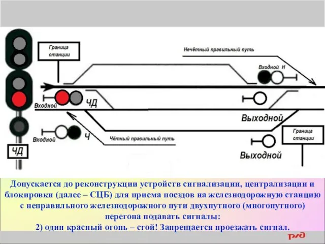 Допускается до реконструкции устройств сигнализации, централизации и блокировки (далее – СЦБ)