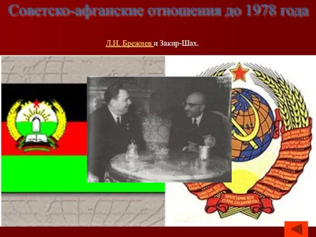 Л.И. Брежнев и Закир-Шах. Советско-афганские отношения до 1978 года