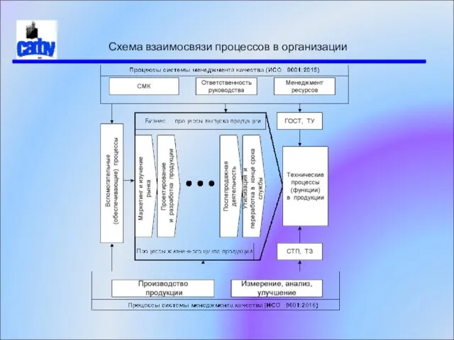 Схема взаимосвязи процессов в организации