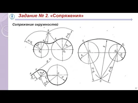 Задание № 2. «Сопряжения» Сопряжения окружностей