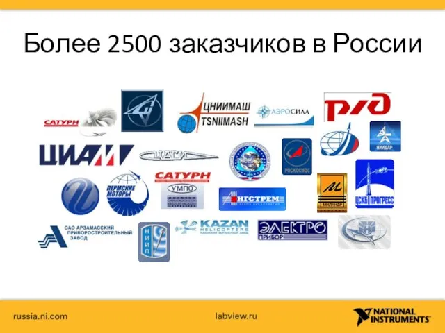 Более 2500 заказчиков в России
