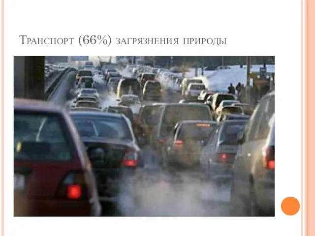 Транспорт (66%) загрязнения природы