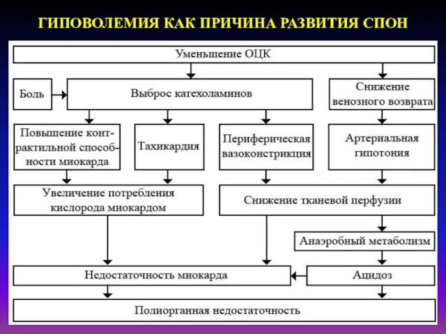 ГИПОВОЛЕМИЯ КАК ПРИЧИНА РАЗВИТИЯ СПОН