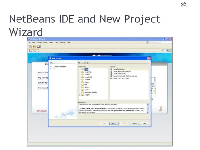 NetBeans IDE and New Project Wizard